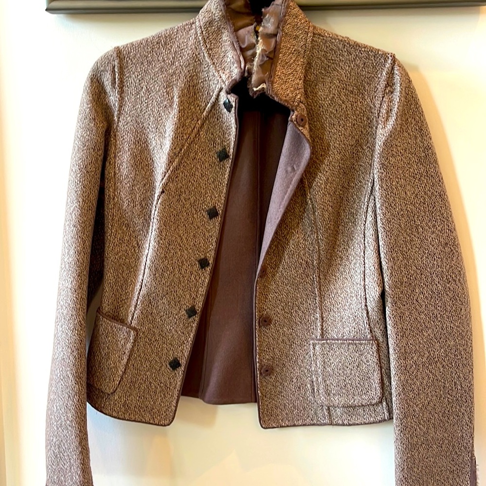 Purple wool riding jacket
